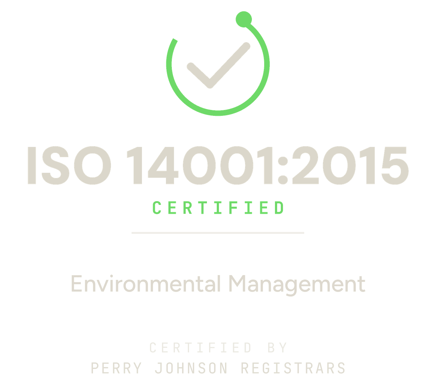ISO 14001:2015 Certified